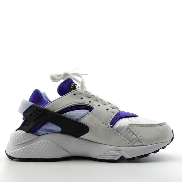 Nike Air Huarache White Aluminum Black Sneakers DH4439 100 Womens Size 7 - Picture 3 of 11